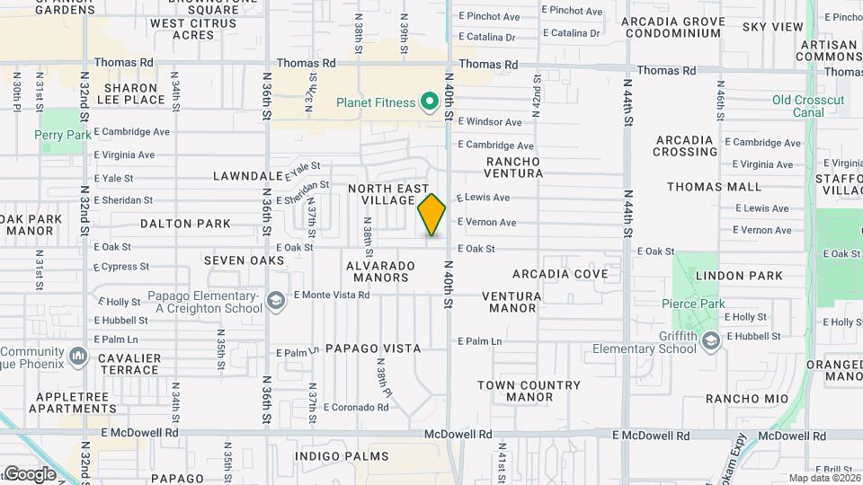 3930 E Oak St Map and Location Details