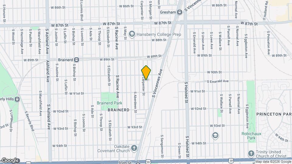 9025 S Carpenter St Map and Location Details