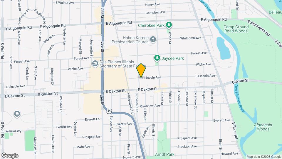 1409 E Lincoln Ave Map and Location Details