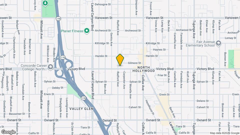 6402 Radford Ave Map and Location Details