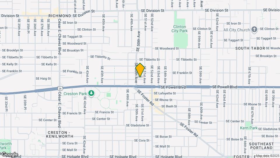 5021 SE Haig St Map and Location Details