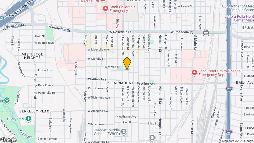1516 S Adams St Mapa y Detalles de la Ubicación