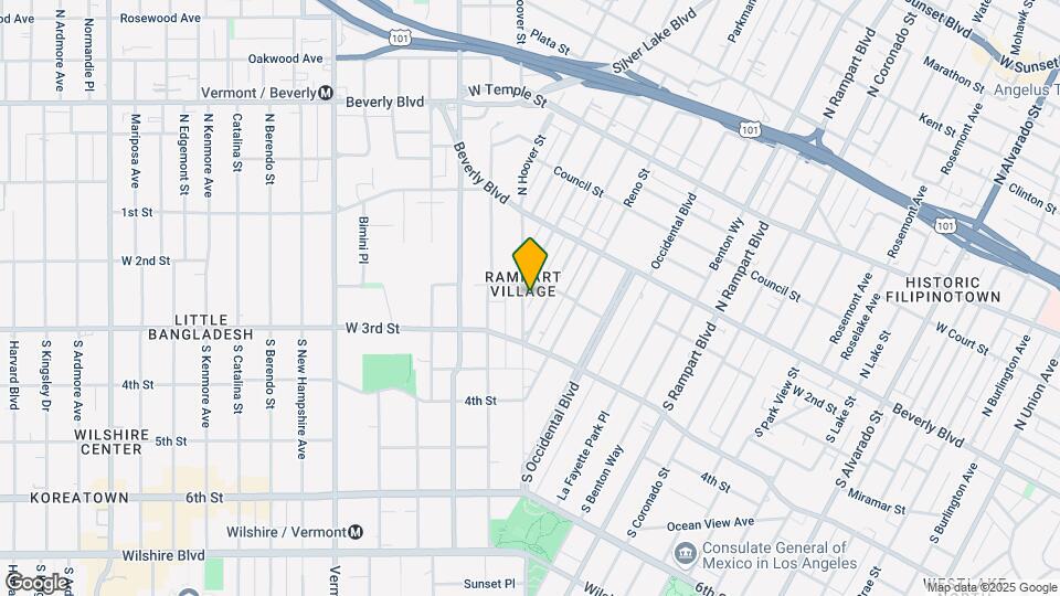 216 S Hoover St Mapa y Detalles de la Ubicación