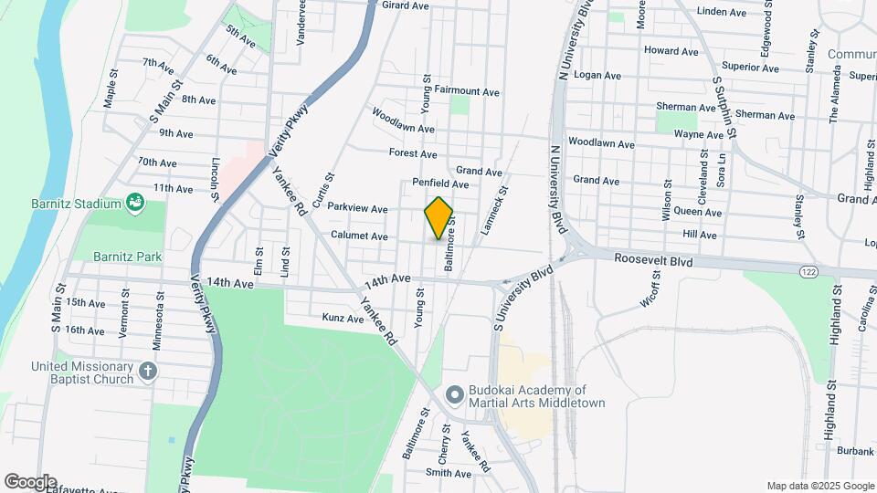 1406 Calumet Ave Map and Location Details