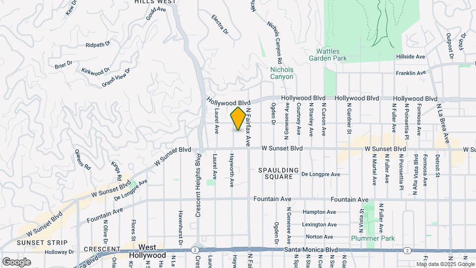 1532 N Hayworth Ave Map and Location Details