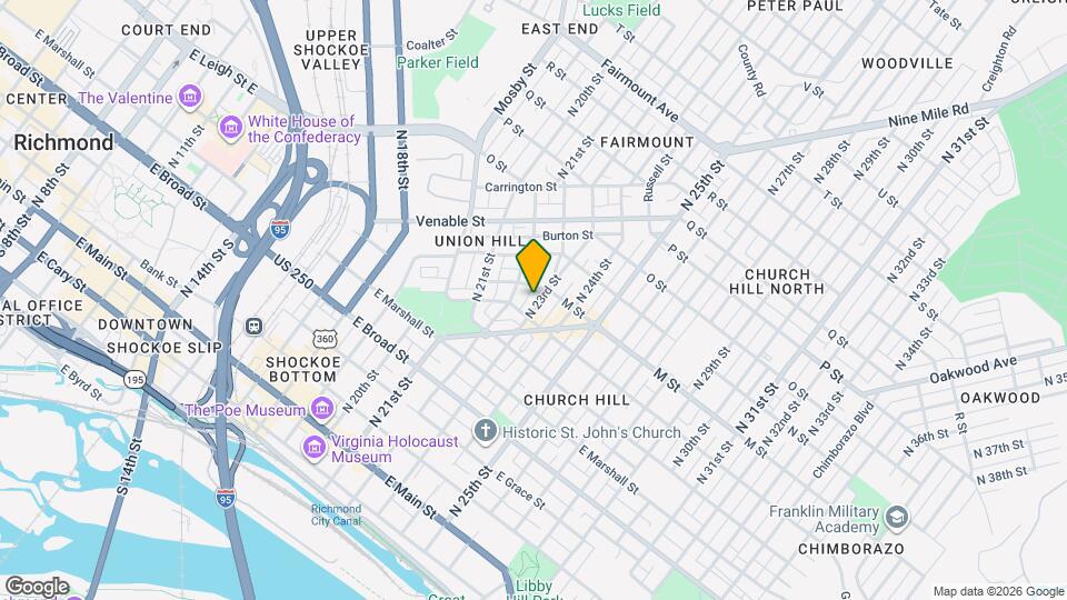 612 N 23rd St Map and Location Details