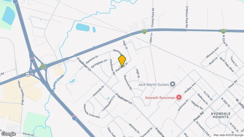 3632 Alameda Dr Map and Location Details