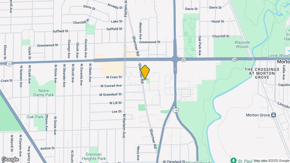8641 N Shermer Rd Map and Location Details