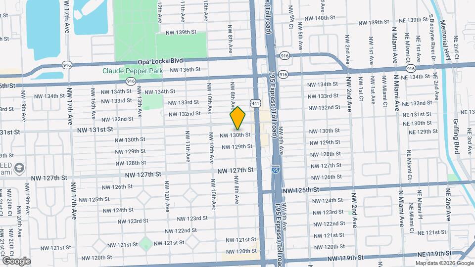 13005 NW 8th Ave Map and Location Details