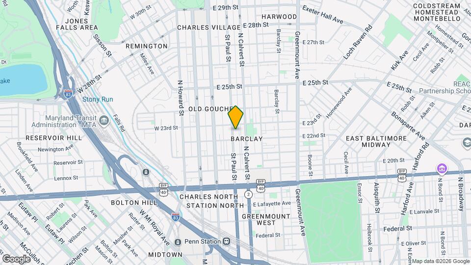 2217 St Paul St, Unit 3 Map and Location Details