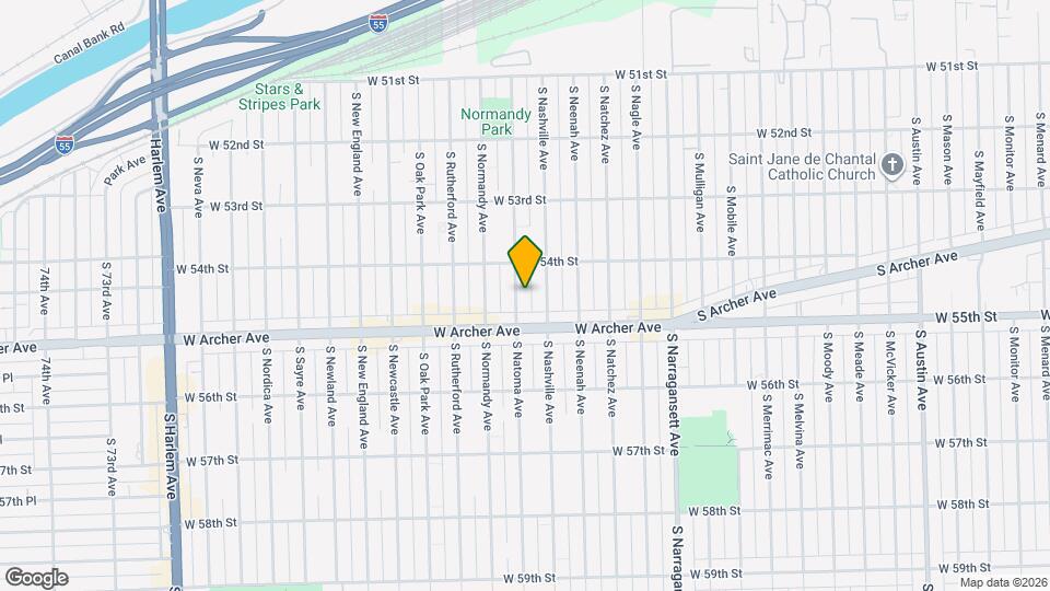 5431 S Natoma Ave Mapa y Detalles de la Ubicación