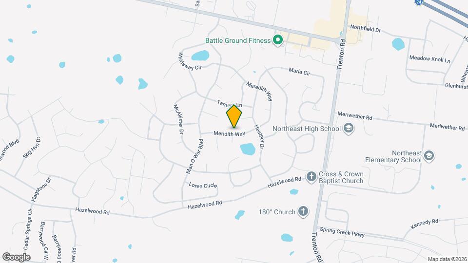 1341 Meredith Way Map and Location Details