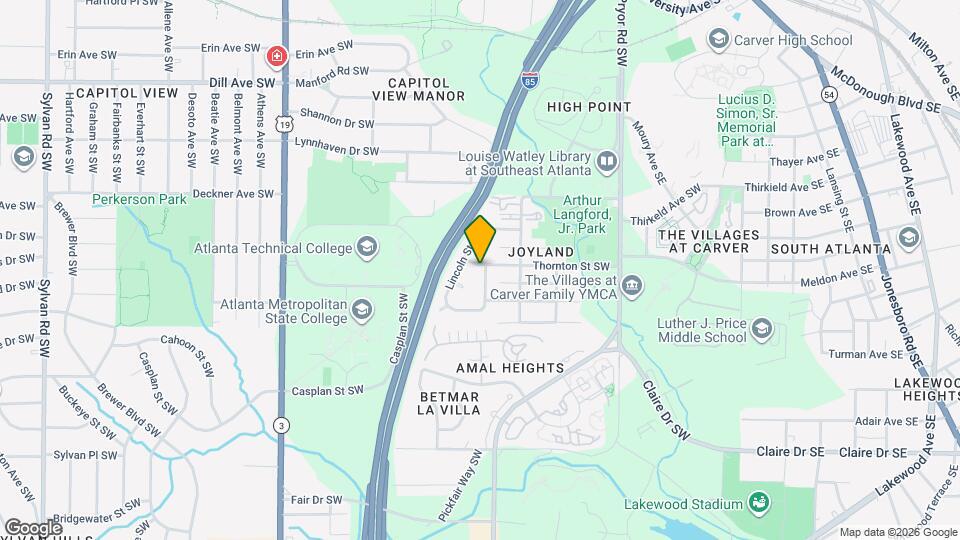 1657 Thornton Pl SW Map and Location Details