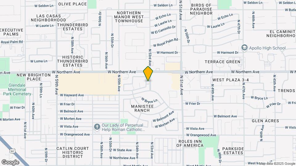 7907 N 53rd Dr Map and Location Details
