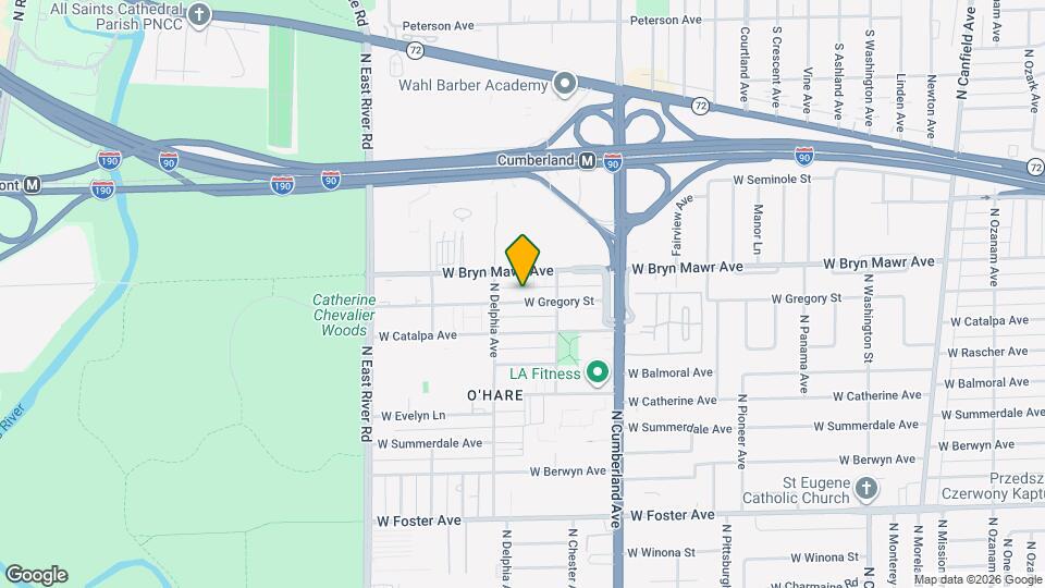 8536 W Gregory St Map and Location Details
