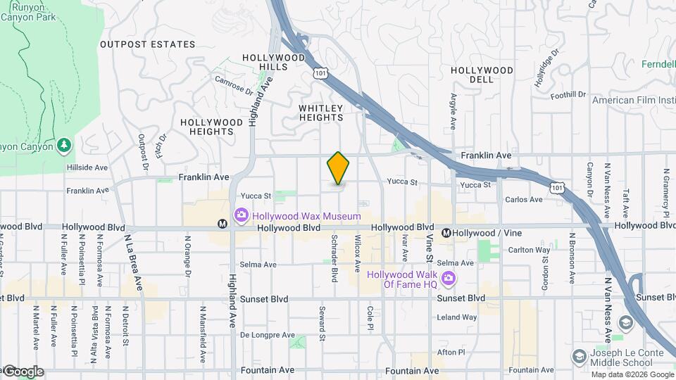 Hollywood Terrace Apartments Map and Location Details