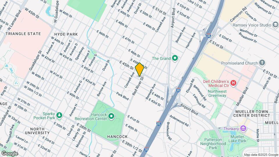 4414 Red River St Map and Location Details