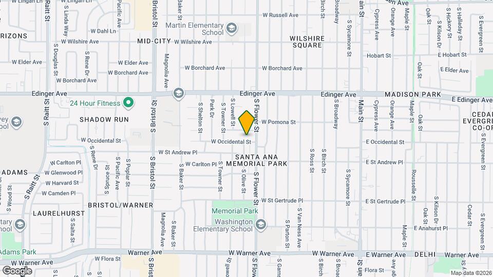915 W Occidental St Map and Location Details