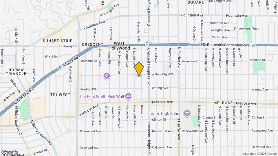845 1/2 N Kilkea Dr Map and Location Details