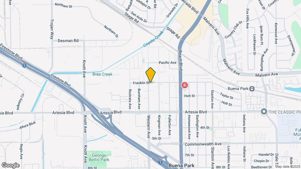 7502 Franklin St Map and Location Details