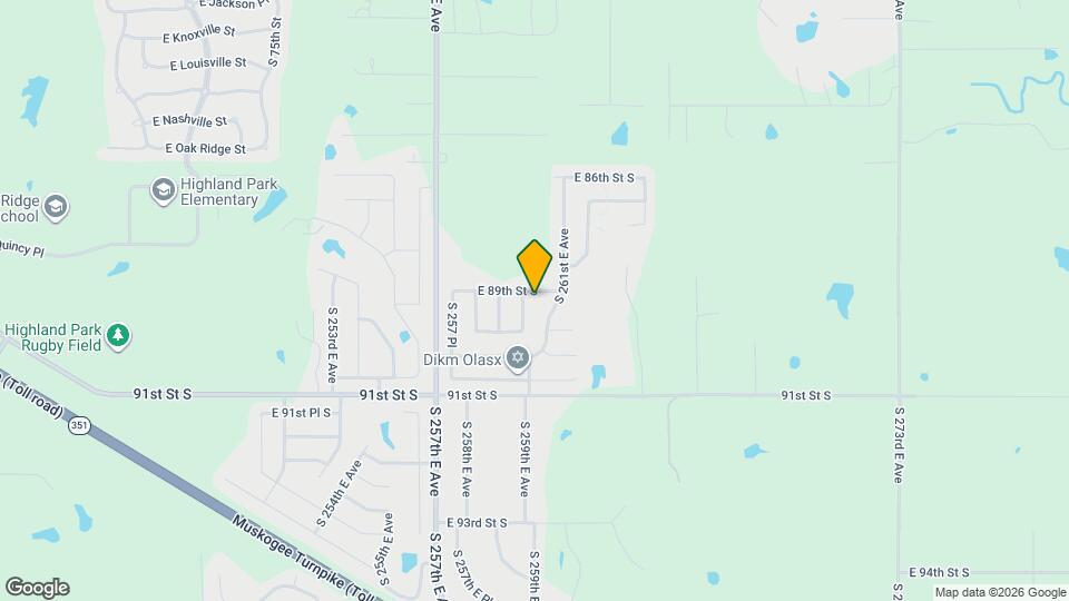 26026 E 89th St S Map and Location Details