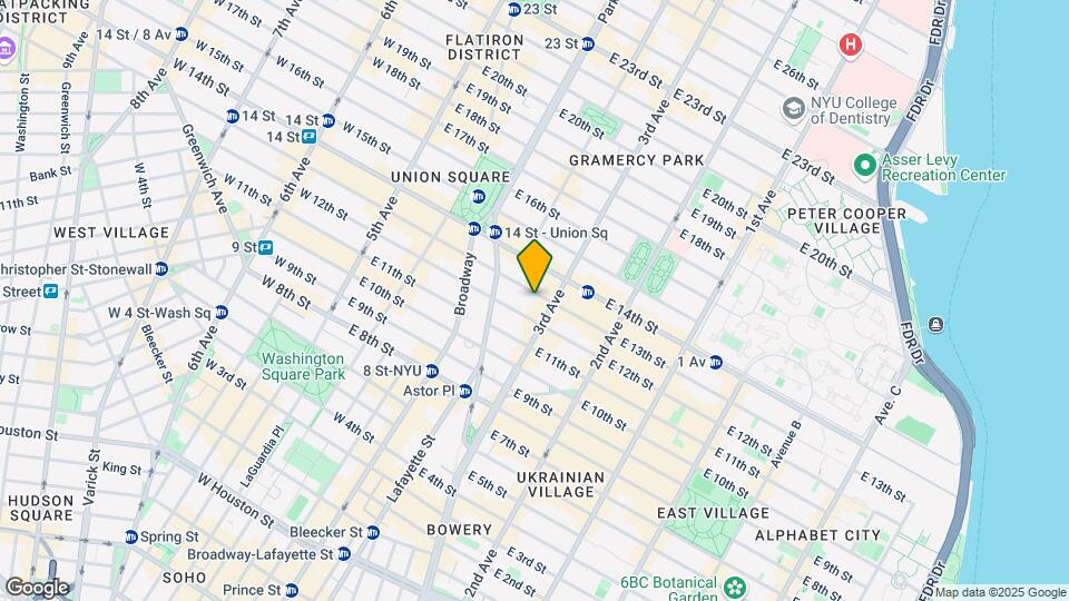136 E 13th St Mapa y Detalles de la Ubicación