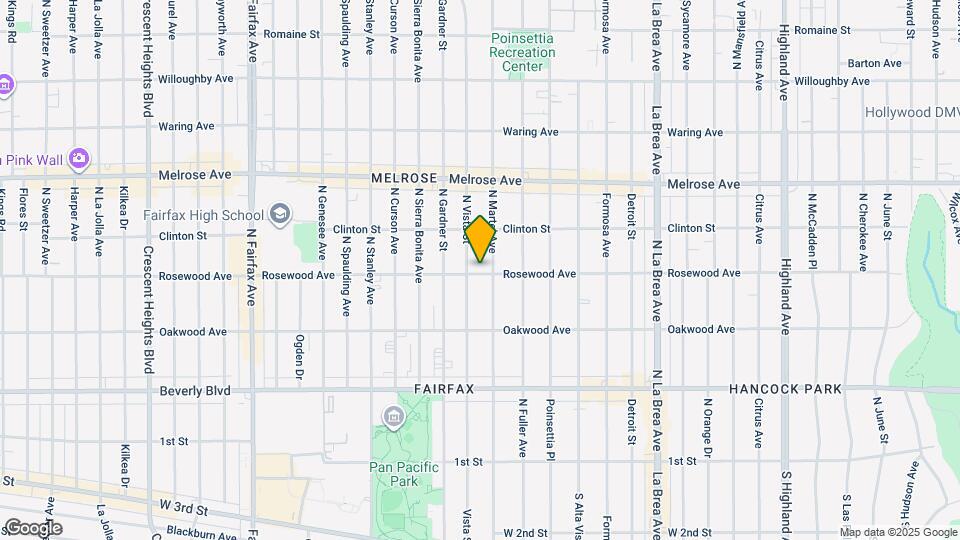 7415 Rosewood Ave Mapa y Detalles de la Ubicación