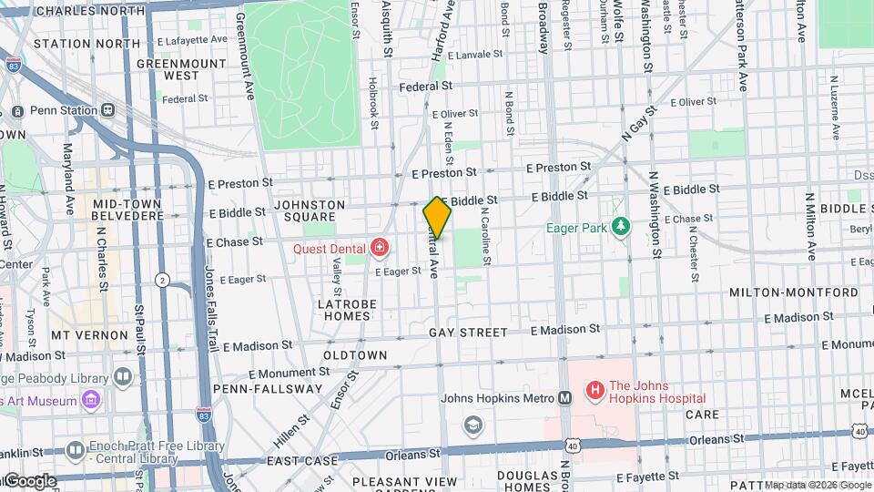 1027 N Central Ave Map and Location Details