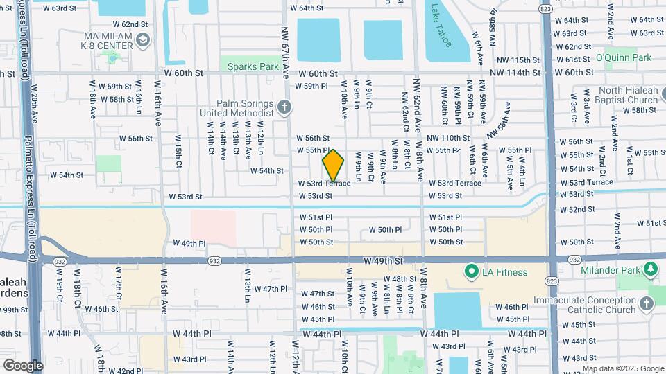 1030 W 53rd Terrace Mapa y Detalles de la Ubicación