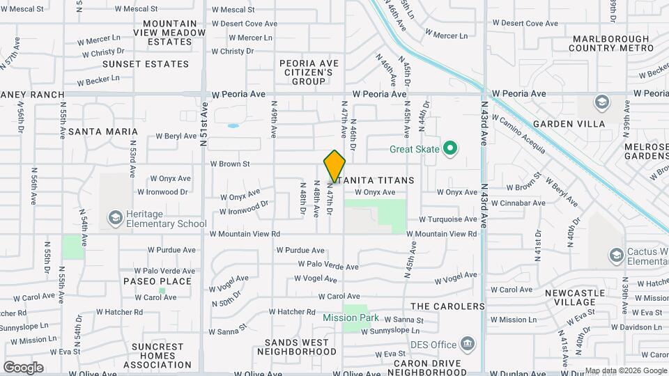 10021 N 47th Dr Map and Location Details
