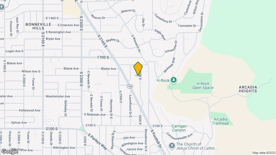 1796 S 2600 E Map and Location Details