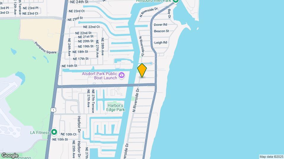 1450 N Riverside Dr Map and Location Details