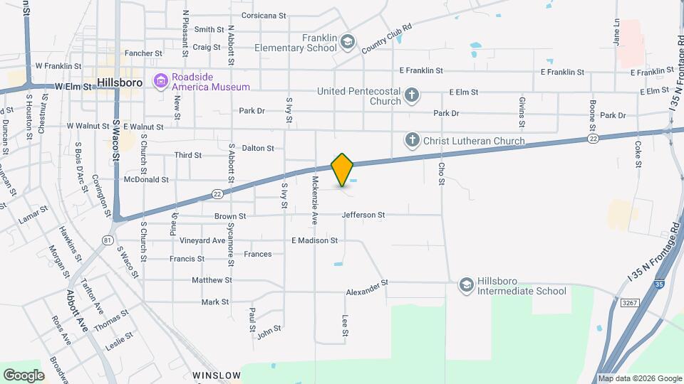 622 Hillcrest St Map and Location Details