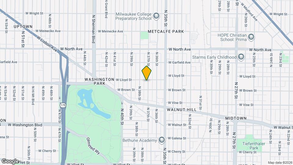2031 N 37th St Map and Location Details