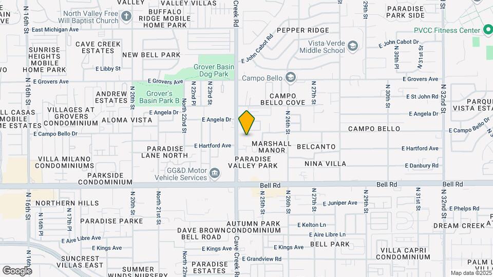 17365 N Cave Creek Rd Mapa y Detalles de la Ubicación