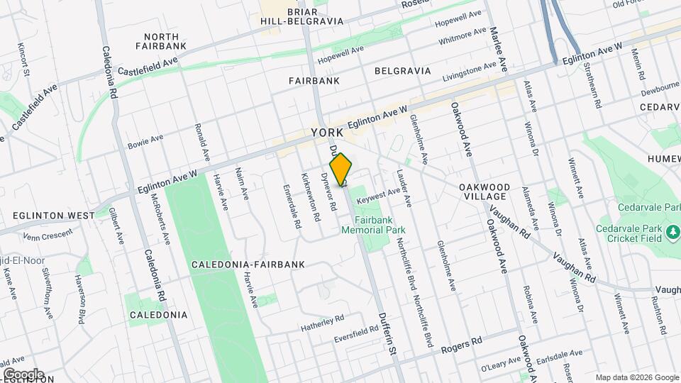 2286 Dufferin St Map and Location Details