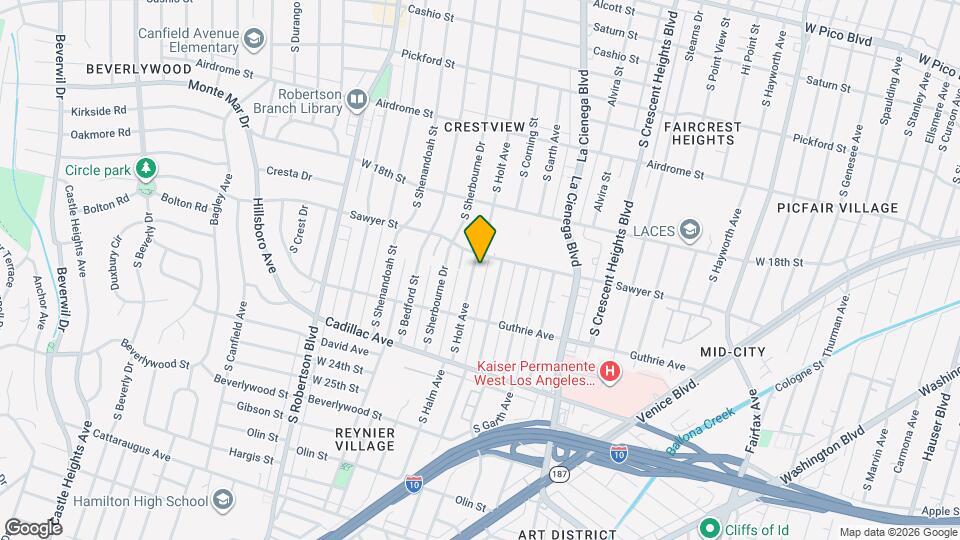 1916 S Holt Ave Map and Location Details