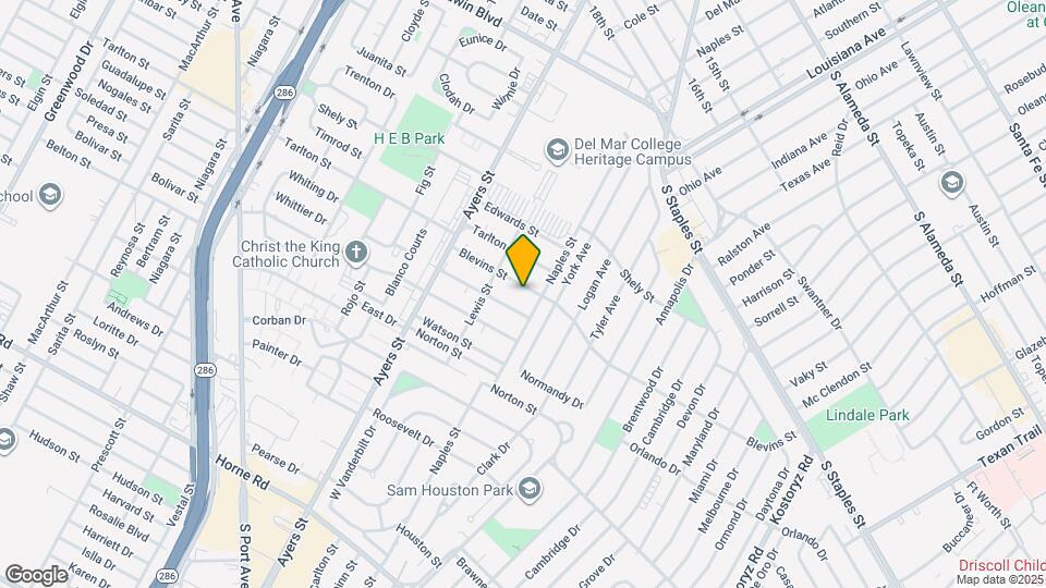 233 Blevins St Map and Location Details