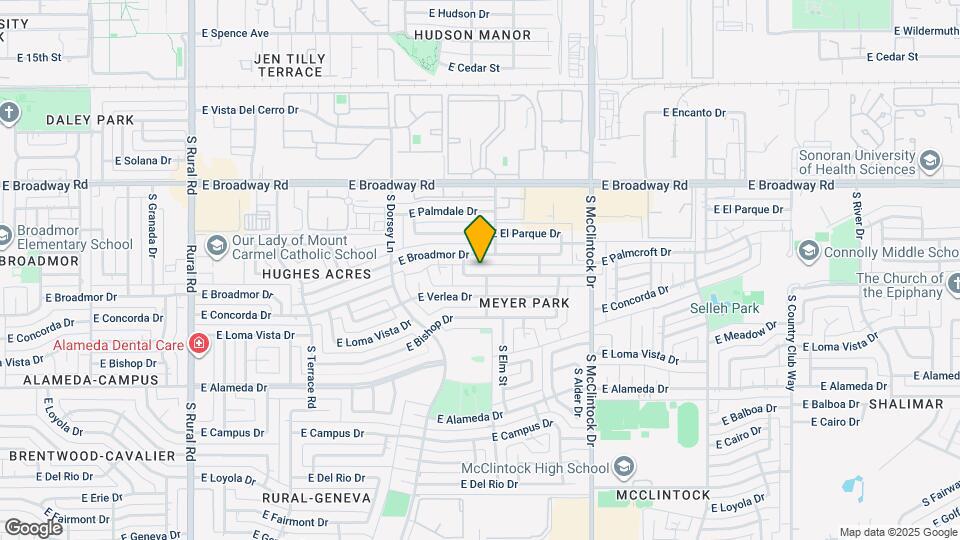 1516 E Palmcroft Dr Mapa y Detalles de la Ubicación