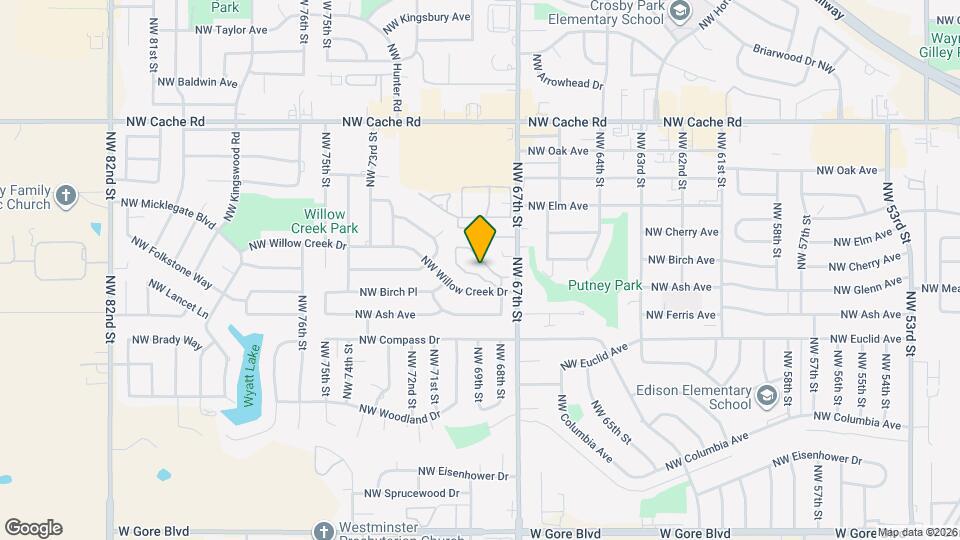 6824 NW Willow Springs Dr Map and Location Details