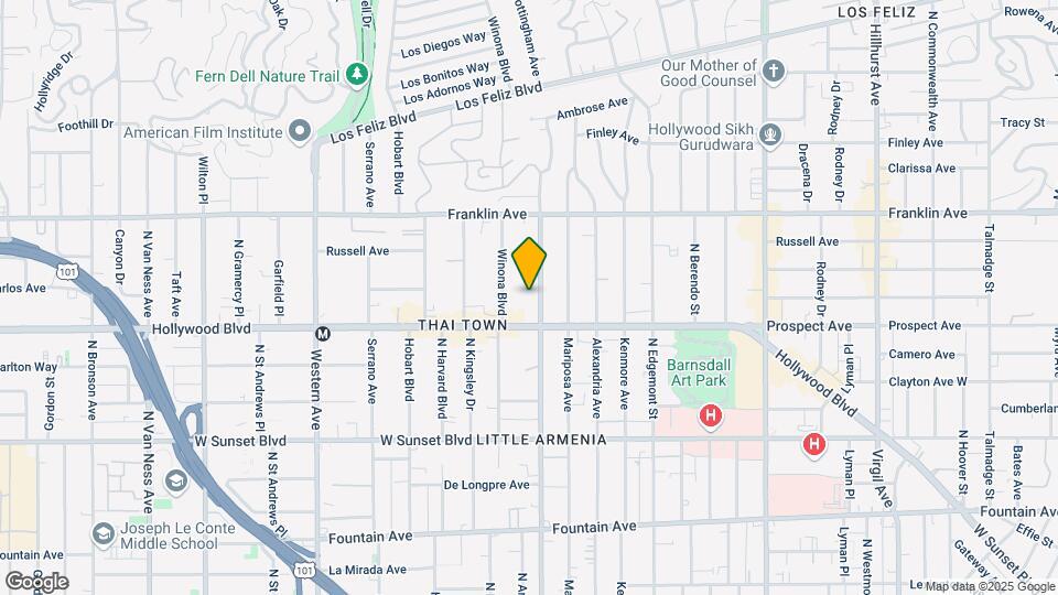 1731 N Normandie Ave Map and Location Details