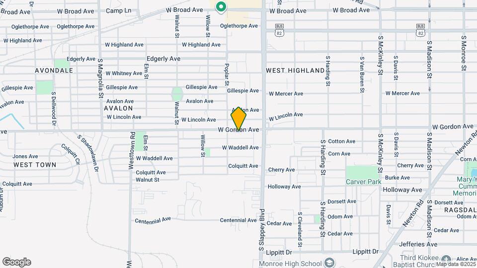 1118 W Gordon Ave Map and Location Details