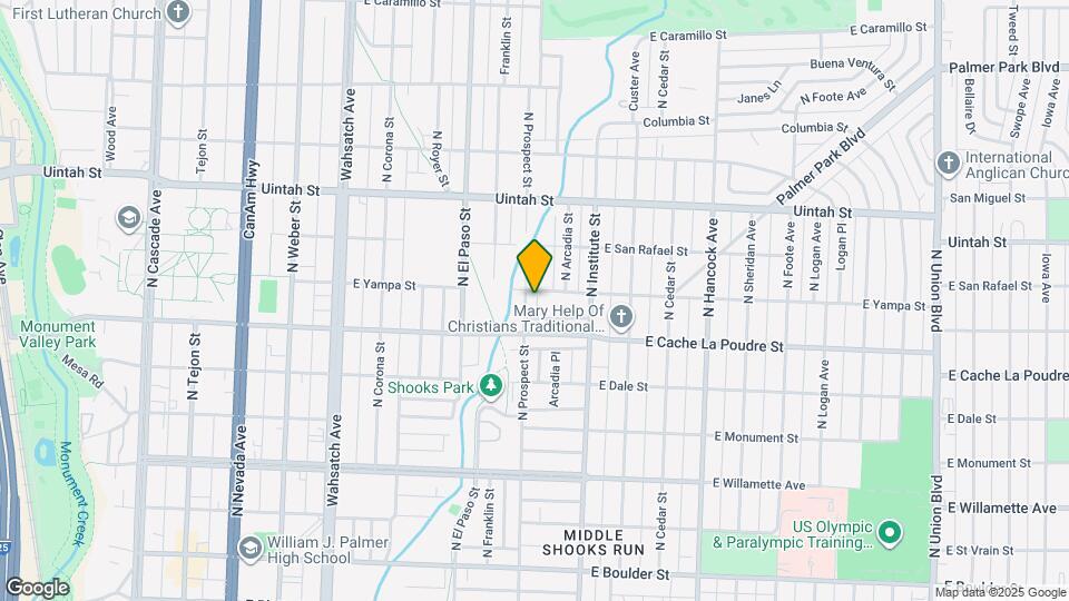 807 E Yampa St Map and Location Details