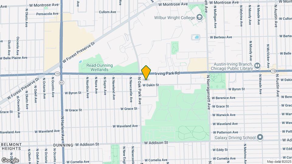 6734 W Dakin St Map and Location Details