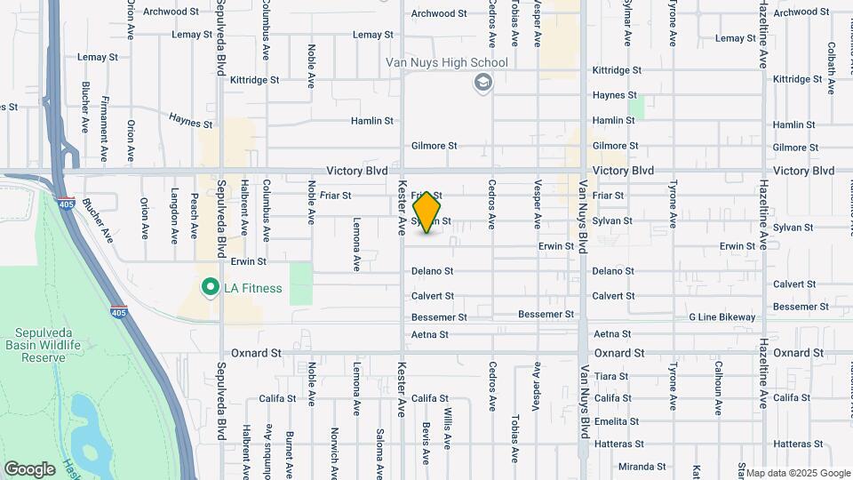 14825 Erwin St Map and Location Details