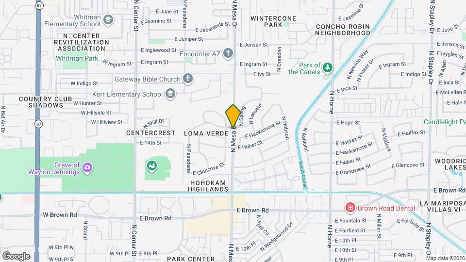 1438 N Shill Dr Map and Location Details