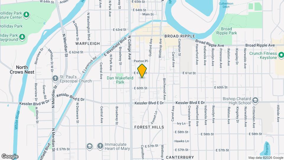 6031 Carrollton Ave Map and Location Details