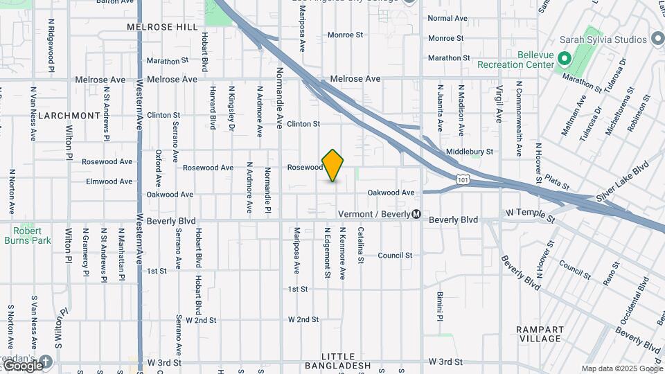 411 N Kenmore Ave Map and Location Details