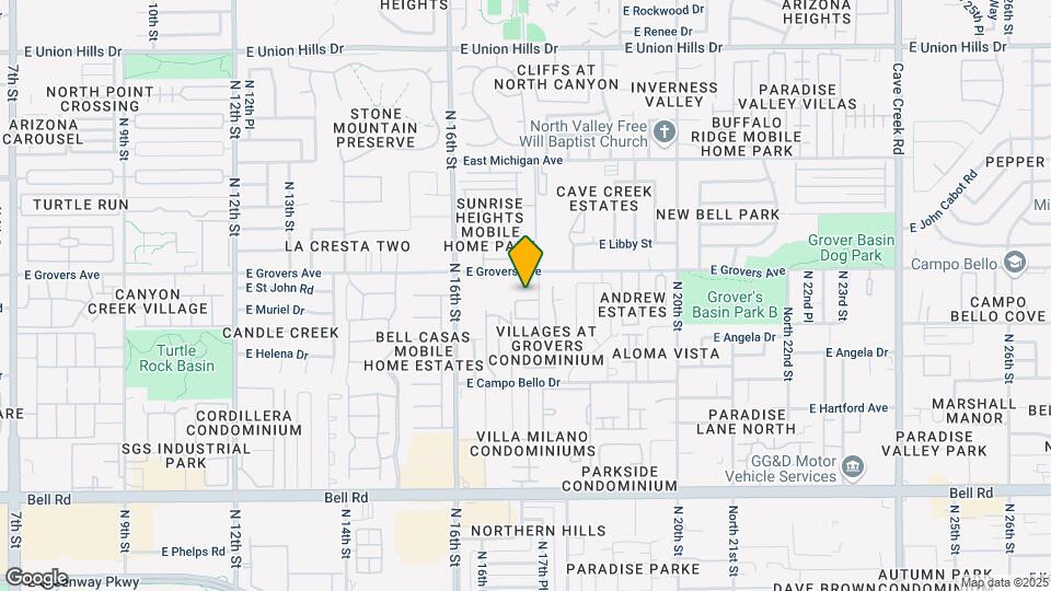 17620 N 17th Pl Map and Location Details