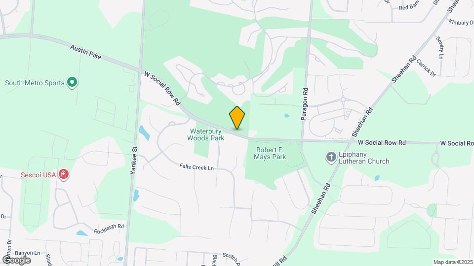 1189 W Social Row Rd Map and Location Details